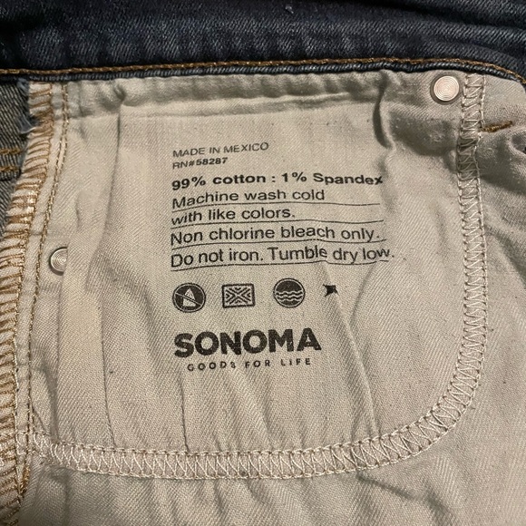 Sonoma dark wash jeans | straight fit | size 30/30 - Picture 7 of 9